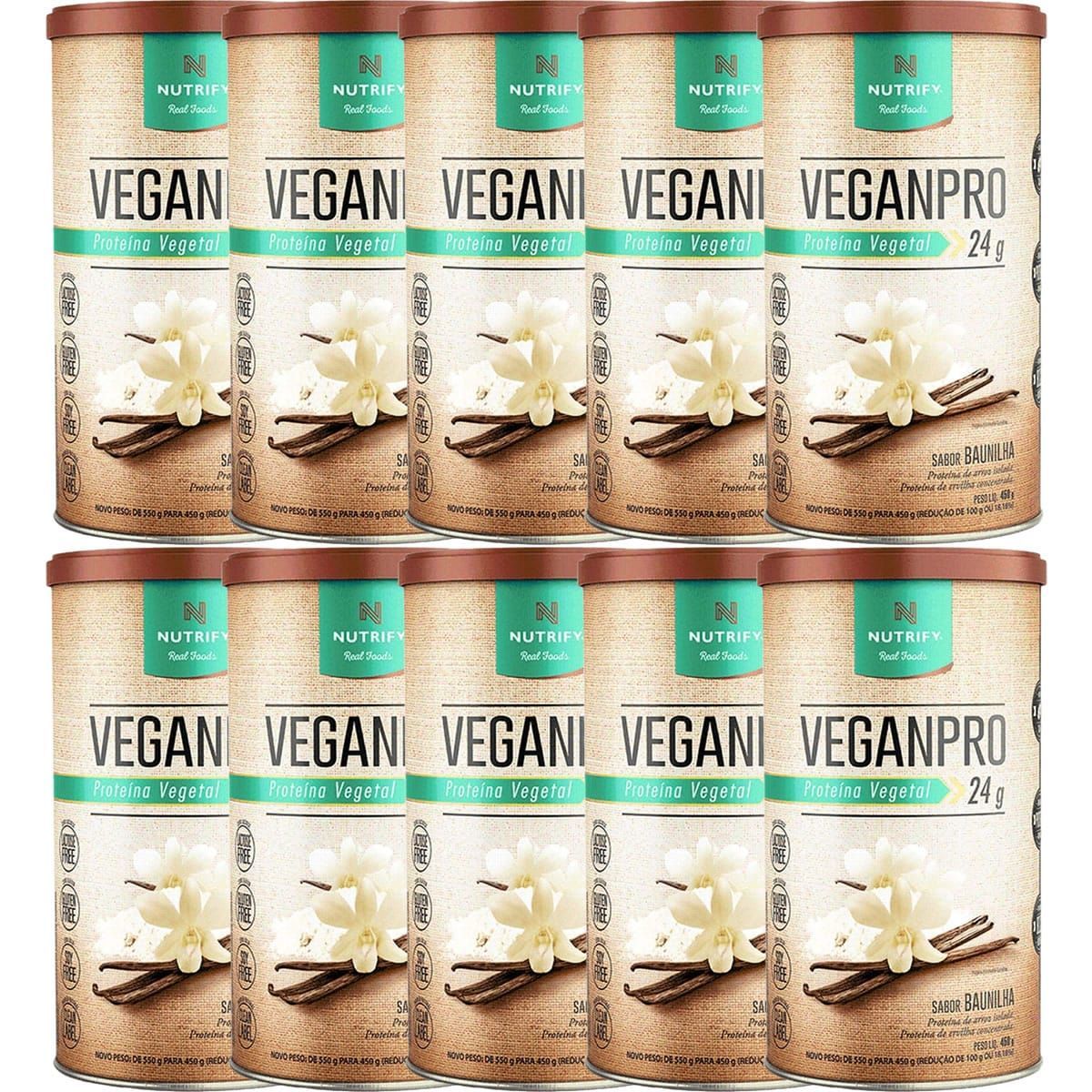 Kit 10X VeganPro - 450g Baunilha - Nutrify