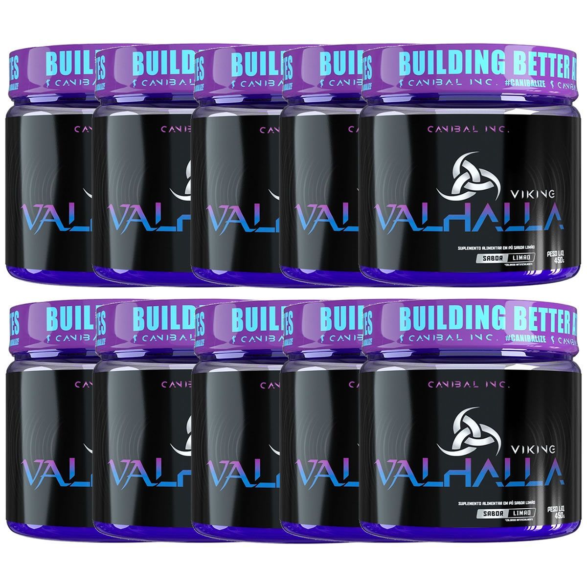 Kit 10X Viking Valhalla - 450g Lim�o - Canibal