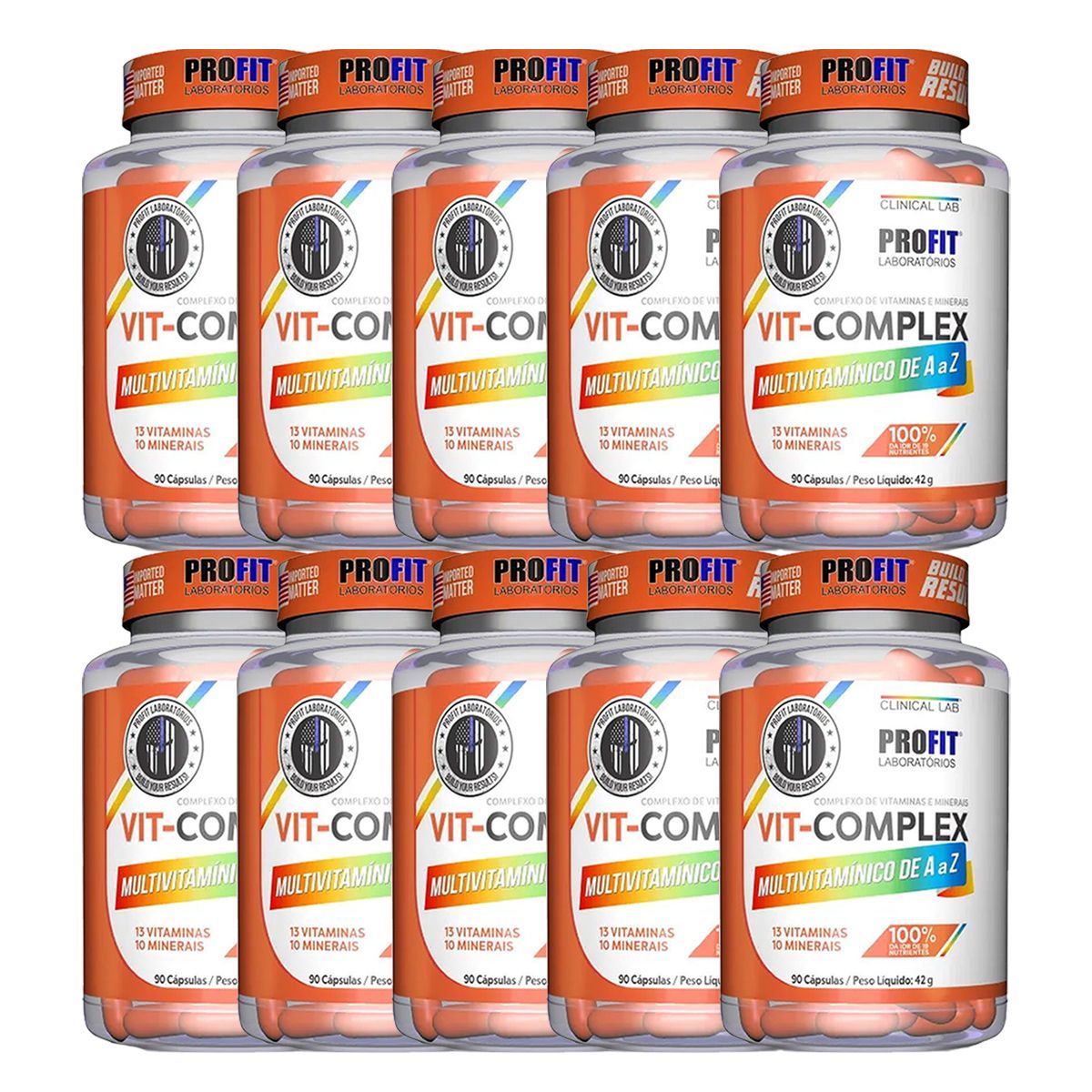 Kit 10X Vit Complex - 90 C�psulas - ProFit