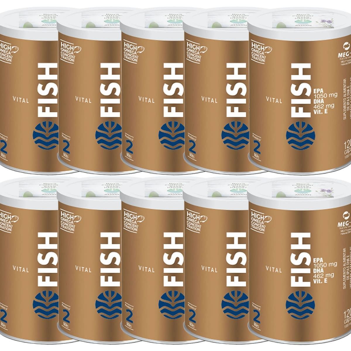 Kit 10X Vital Fish - 120 C�psulas - Vital �tman