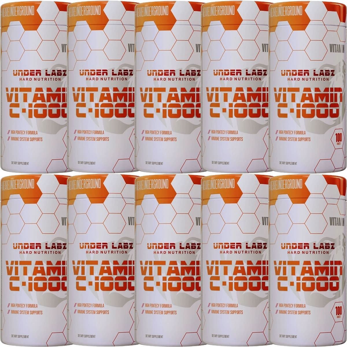 Kit 10X Vitamin C 1000 - 100 Tabletes - Under Labz