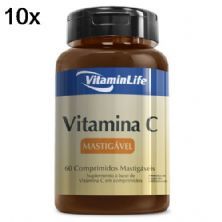 Kit 10X Vitamina C em Comprimidos Mastig�veis - 60 Comprimidos - VitaminLife