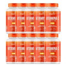 Kit 10X Vitamina C Essential Pure 500mg - 60 C�psulas - Bigens