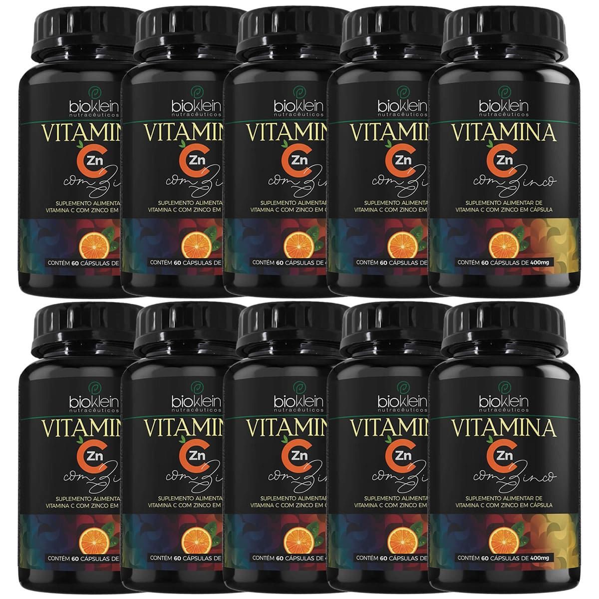 Kit 10X Vitamina C + Zinco - 60 C�psulas - Bioklein