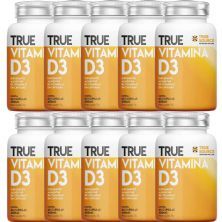 Kit 10X Vitamina D3 2000UI - 60 C�psulas - True Source