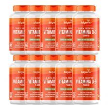 Kit 10X Vitamina D3 2000ui Azeite de Oliva - 60 C�psulas - Bigens