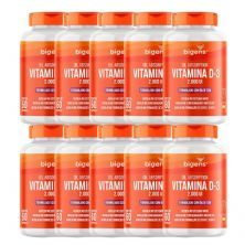 Kit 10X Vitamina D3 2000ui Com TCM - 60 C�psulas - Bigens
