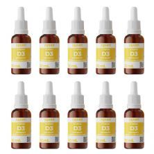 Kit 10X Vitamina D3 Ydrosolv - 30ml Gotas Sem Sabor - Yosen