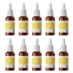 Kit 10X Vitamina D3 Ydrosolv - 30ml Gotas Sem Sabor - Yosen