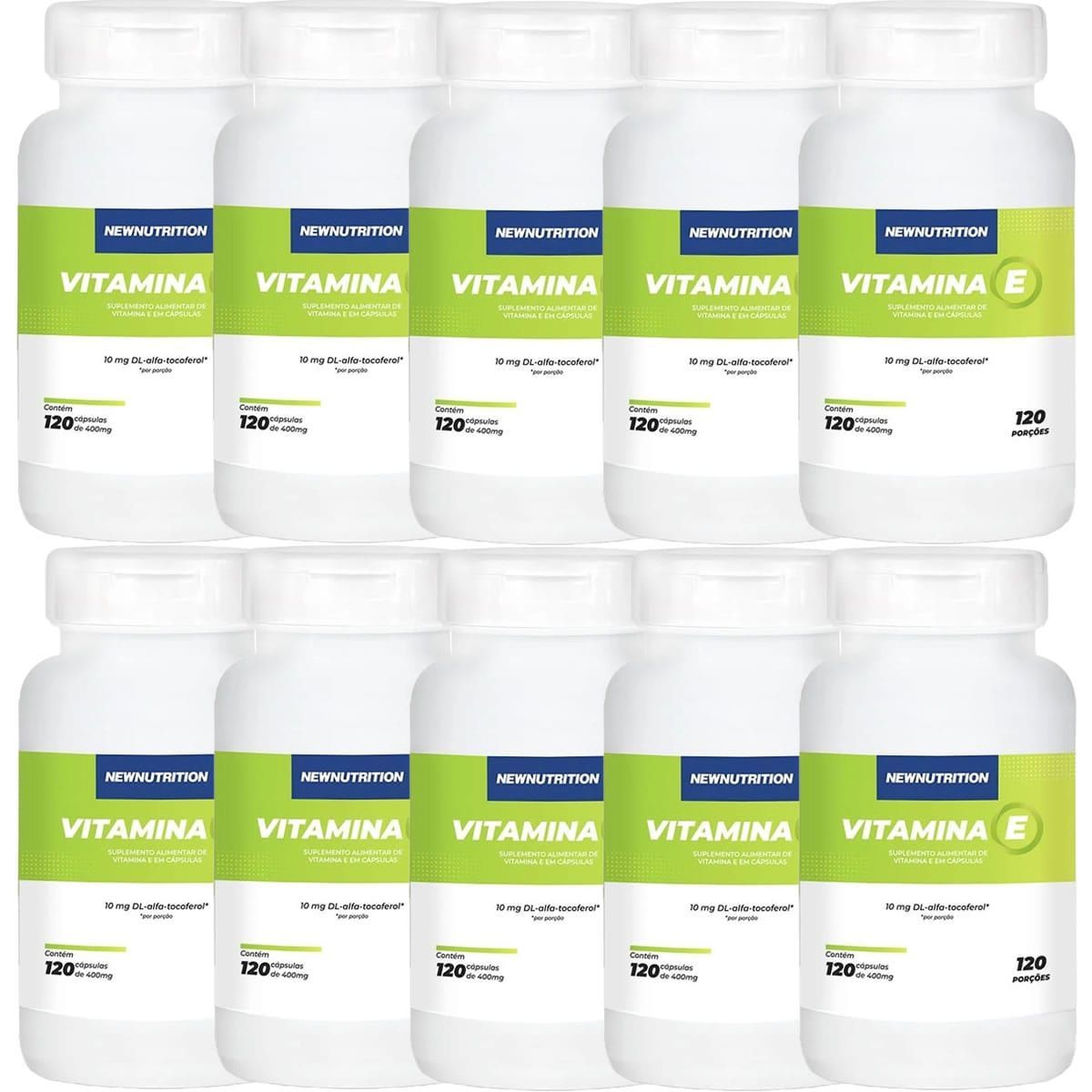 Kit 10X Vitamina E - 120 C�psulas - NewNutrition