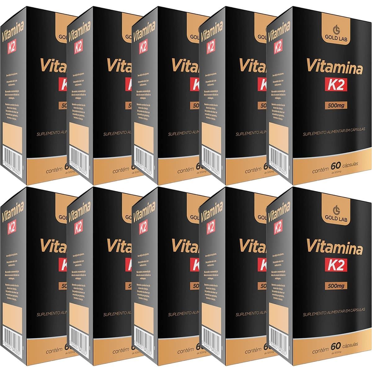 Kit 10X Vitamina K2 - 60 C�spulas - Gold Lab