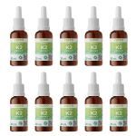 Kit 10X Vitamina K2 Ydrosolv - 30ml Gotas Sem Sabor - Yosen