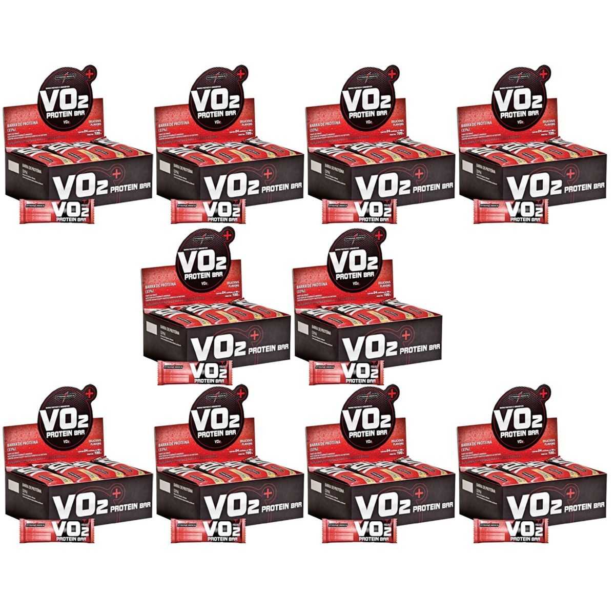 Kit 10X VO2 PROTEIN BAR - 24 Unidades 30g Coco - IntegralM�dica