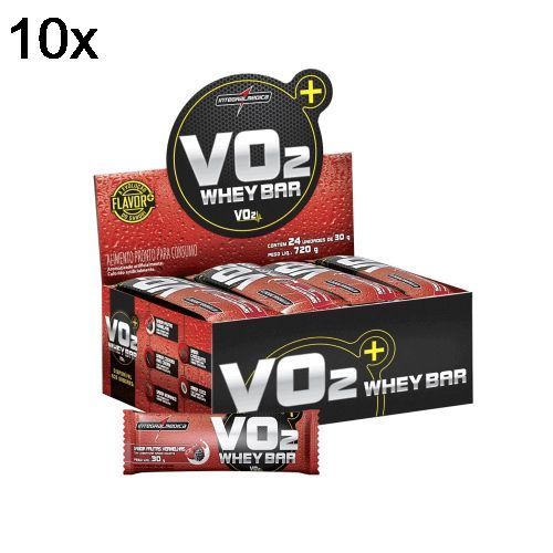 Kit 10X VO2 PROTEIN BAR - 24 Unidades 30g P�o de Mel - IntegralM�dica
