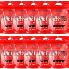 Kit 10X Whey 100% Pure - 1800g Refil Chocolate - IntegralM�dica