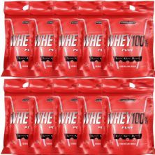 Kit 10X Whey 100% Pure - 1800g Refil Cookies and Cream - IntegralM�dica