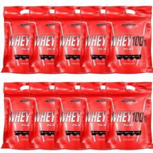 Kit 10X Whey 100% Pure - 907g Refil Chocolate - IntegralM�dica