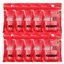 Kit 10X Whey 100% Pure - 907g Refil Gelato Di Latte - Integral M�dica