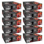 Kit 10X Whey Bar Gourmet - 12 Unidades 45g Morango com Chocolate - Black Skull