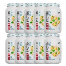 Kit 10X Whey Beef Protein - 900g Abacaxi com Hortel� - Shark Pro