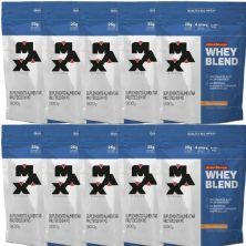 Kit 10X Whey Blend Nova F�rmula - 900g Refil Vitamina de Frutas - Max Titanium