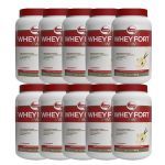 Kit 10X Whey Fort 3W - 900g Baunilha - Vitafor