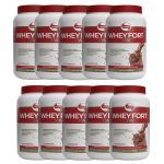 Kit 10X Whey Fort 3W - 900g Chocolate - Vitafor