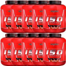 Kit 10X Whey Iso Triple Zero - 1800g Morango - IntegralM�dica