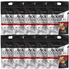 Kit 10X Whey Isolate Definition - 1800g Refil Morango - BodyAction
