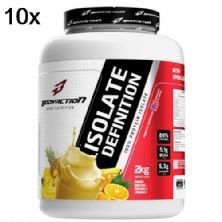 Kit 10X Whey Isolate Definition - 2000g Abacaxi, Banana, Laranja - BodyAction