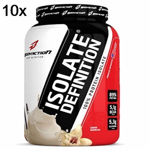 Kit 10X Whey Isolate Definition - 2000g Baunilha - BodyAction