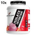 Kit 10X Whey Isolate Definition - 2000g Morango - BodyAction