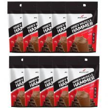 Kit 10X Whey Muscle Hammer - 1800g Chocolate - BodyAction