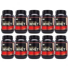 Kit 10X Whey Protein 100% Gold Standard - 909g Baunilha - Optimum Nutrition