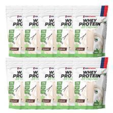 Kit 10X Whey Protein All Natural - 900g Refil Baunilha - NewNutrition