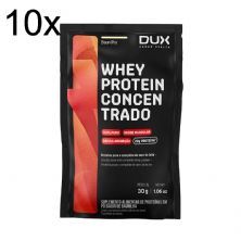 Kit 10X Whey Protein Concentrado - 1 Sach� 30g Baunilha - Dux Nutrition