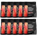 Kit 10X Whey Protein Concentrado - 1800g Refil Chocolate Branco - Dux Nutrition