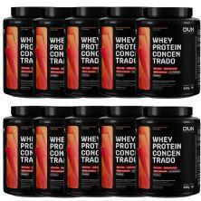 Kit 10X Whey Protein Concentrado - 450g Chocolate - Dux Nutrition