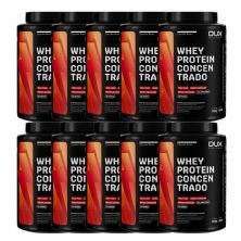 Kit 10X Whey Protein Concentrado - 900g Chocolate Branco - Dux Nutrition