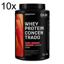 Kit 10X Whey Protein Concentrado - 900g Sem Sabor - Dux Nutrition