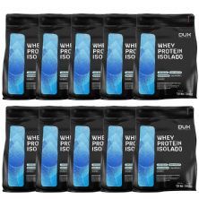 Kit 10X Whey Protein Isolado - 1800g Refil Chocolate - Dux Nutrition