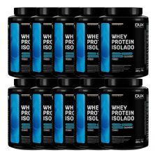 Kit 10X Whey Protein Isolado - 450g Chocolate Branco - Dux Nutrition