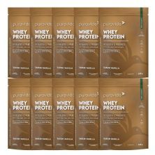 Kit 10X Whey Protein Isolado � 450g Refil Vanilla � Pura Vida