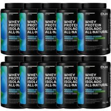 Kit 10X Whey Protein Isolado All Natural - 900g Baunilha - Dux Nutrition
