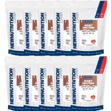 Kit 10X Whey Protein Zero Lactose - 900g Refil Morango - NewNutrition