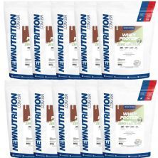 Kit 10X Whey Protein Zero Lactose All Natural - 900g Refil Cappuccino - NewNutrition