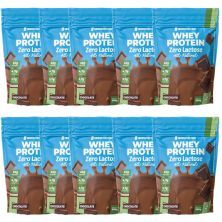 Kit 10X Whey Protein Zero Lactose All Natural - 900g Refil Chocolate - NewNutrition