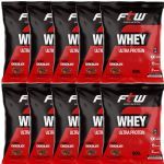 Kit 10X Whey Ultra Protein - 900g Refil Chocolate - FTW