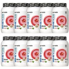 Kit 10X Whey Zero Lactose - 900g Morango - Nutrata