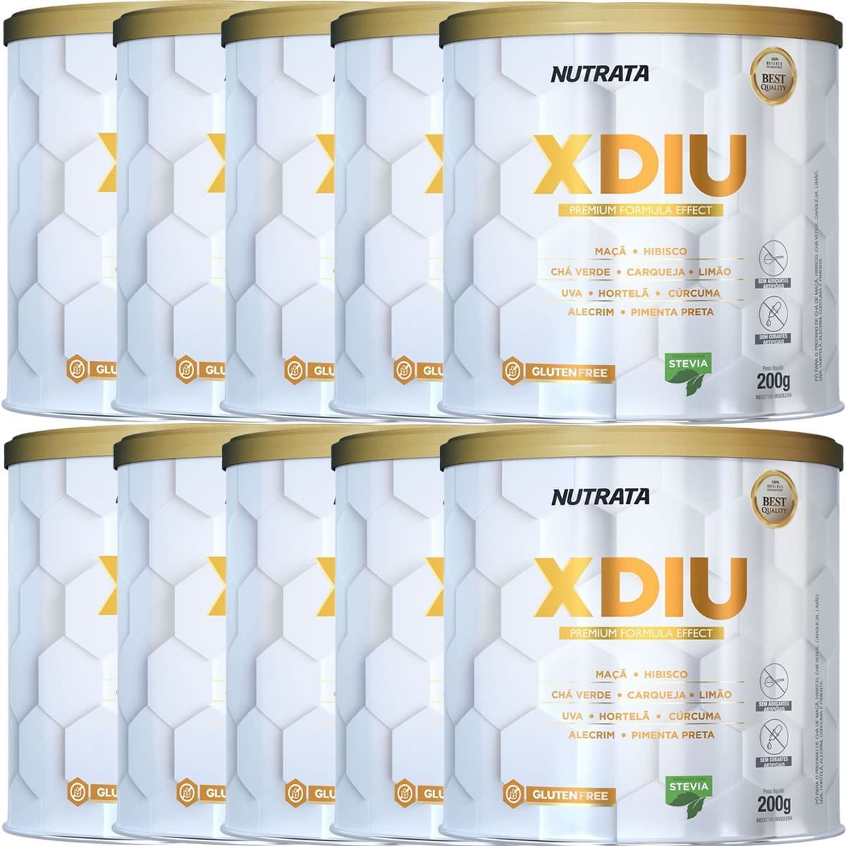 Kit 10X X-Diu - 200g Sem Sabor - Nutrata